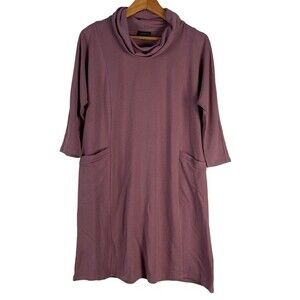 J Jill Wearever Collection Cowl Neck 3/4 Sleeves Tunic Dress‎ Size S Petite NWT